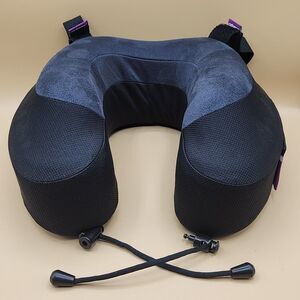 Cabeau Evolution S3 Travel Neck Pillow Black Memory Foam Clasp EUC